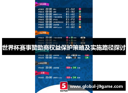 世界杯赛事赞助商权益保护策略及实施路径探讨