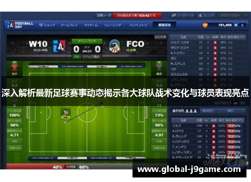 深入解析最新足球赛事动态揭示各大球队战术变化与球员表现亮点